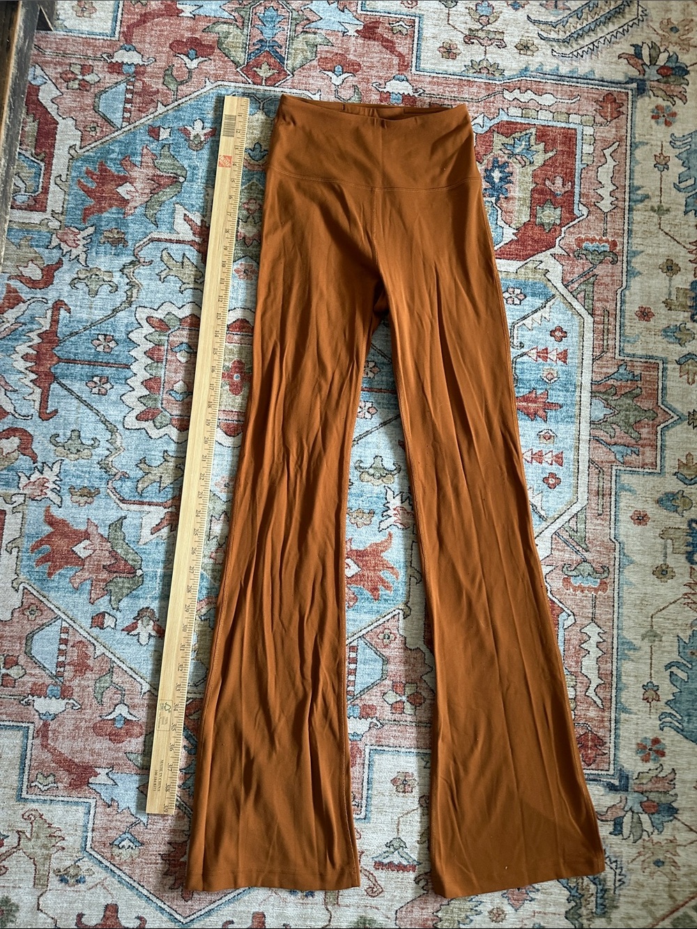 lululemon athletica Flare Leg Pants in Rust